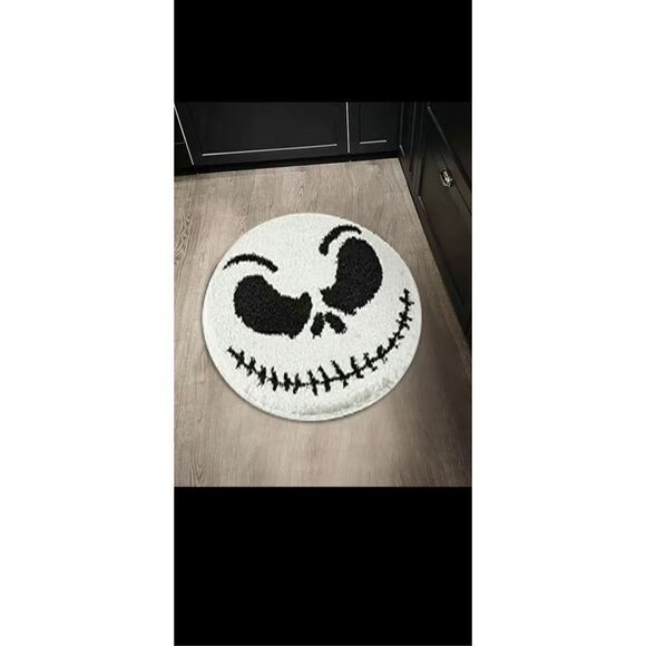 🔥👻Large Ghost Face Print carpet Round non slip plush rug - Picture 9 of 11